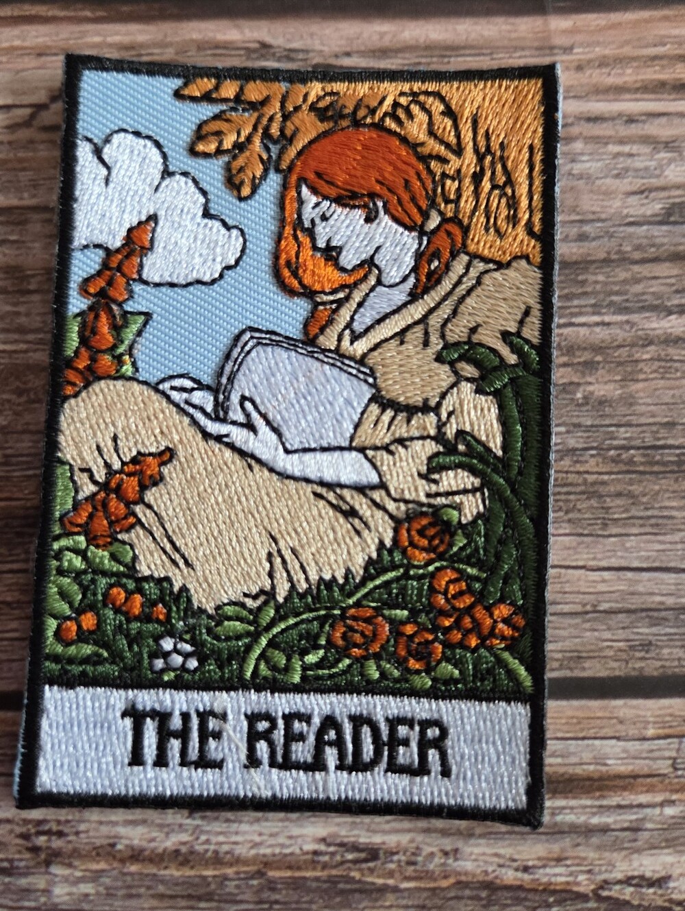 Art Nouveau Style Tarot Card The Reader New Age Witch Goth Iron On Patch